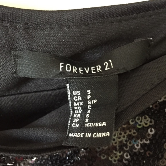 NWT Forever 21 black sequin pants - Picture 3 of 4